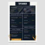 Barber Flyer Service Price List Menu