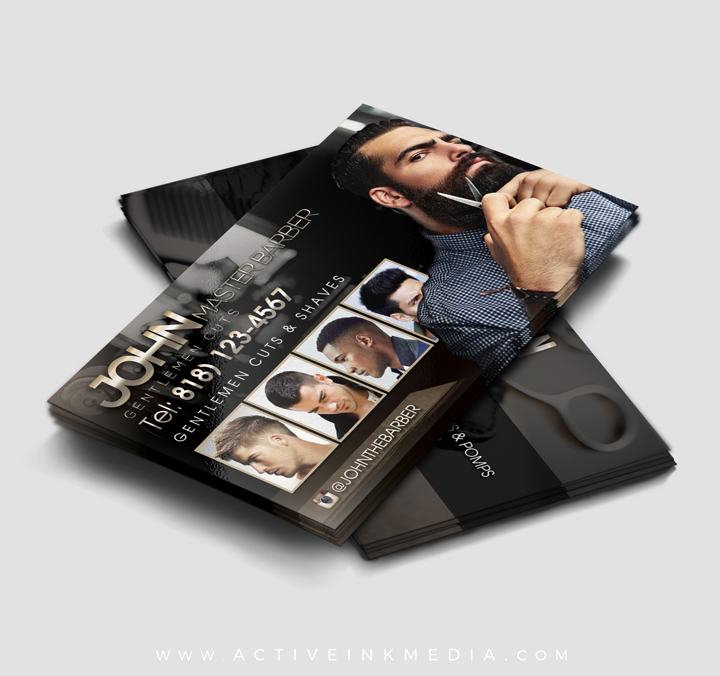 barber business card